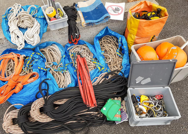 Sträucher schneiden in einer Felswand unterhalb der reformierten Kirche Aarburg, Auflage 2017