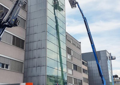 Auswechseln von RWA-Fenstern in Treppenhaus