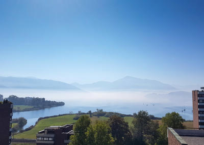 Montage Wasserleitung an zwei Hochhäusern im Alpenblick in Cham