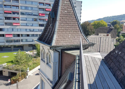 Dachreinigung Altstadthaus in Oerlikon